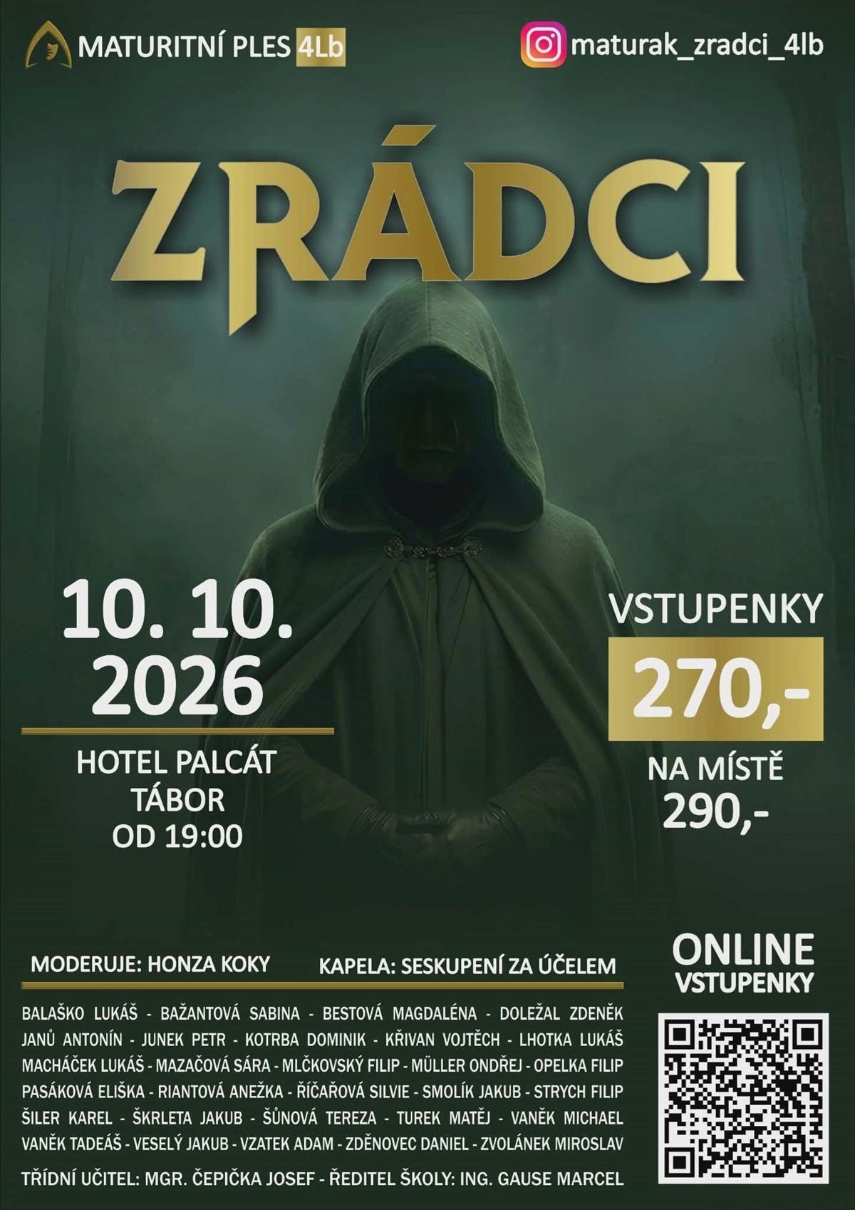 Maturitní ples 4Lb, ŠPŠ Tábor