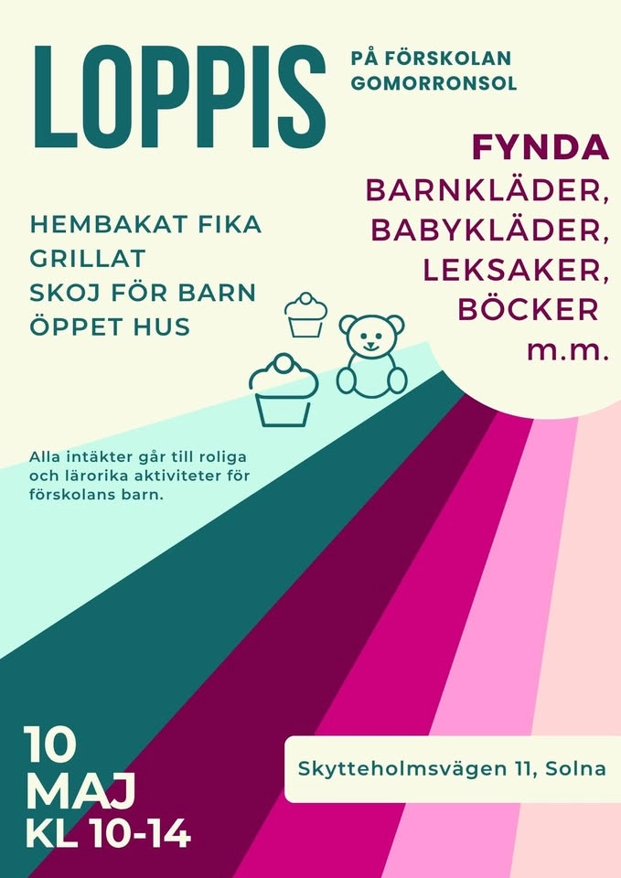 Loppis och öppet hus på föräldrakooperativet Gomorronsol!