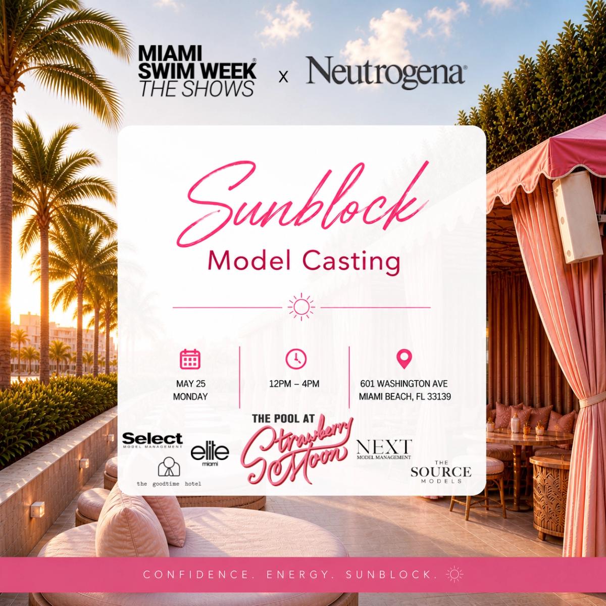 Neutrogena x Miami Swim Week® The Shows: Sunblock Model Casting Pool Party