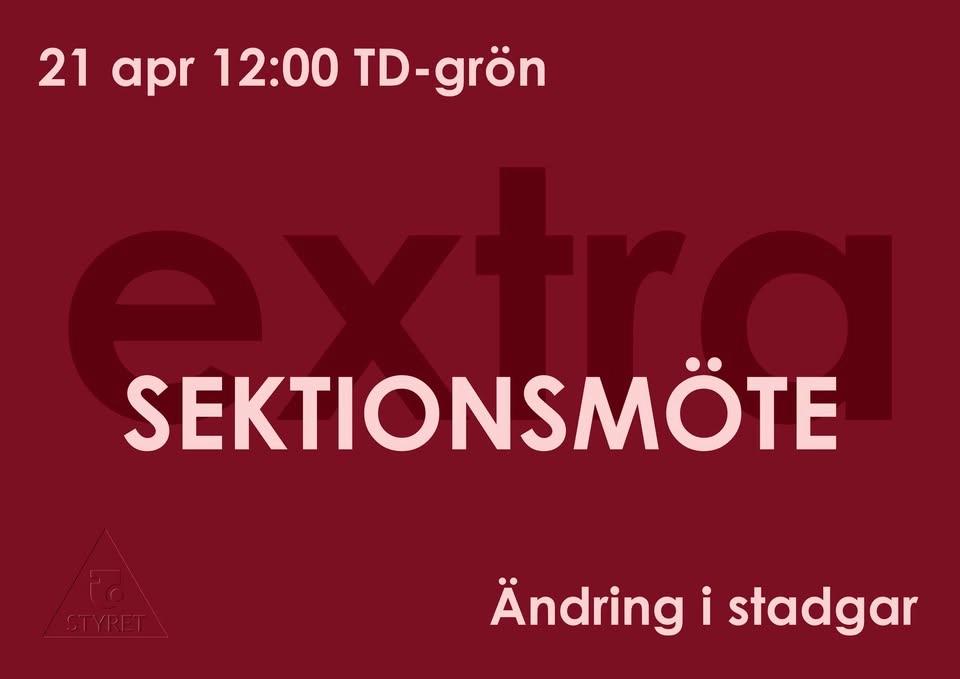 Extrainsatt Sektionsmöte