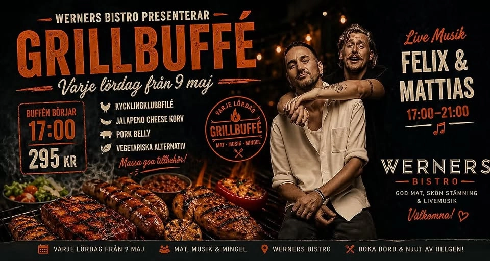 Grillbuffé & Trubadur - Premiär 9 maj 💥