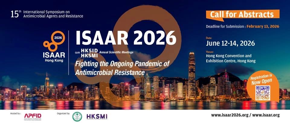 15th International Symposium on Antimicrobial Agents and Resistance (ISAAR) 2026