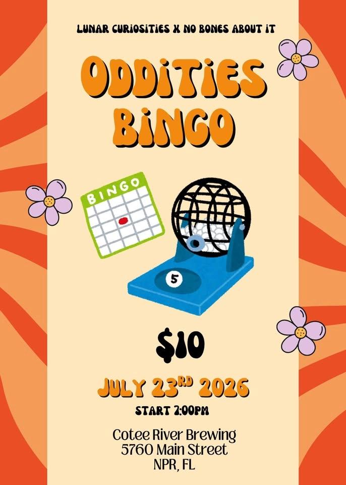 Oddities Bingo with No Bones About It