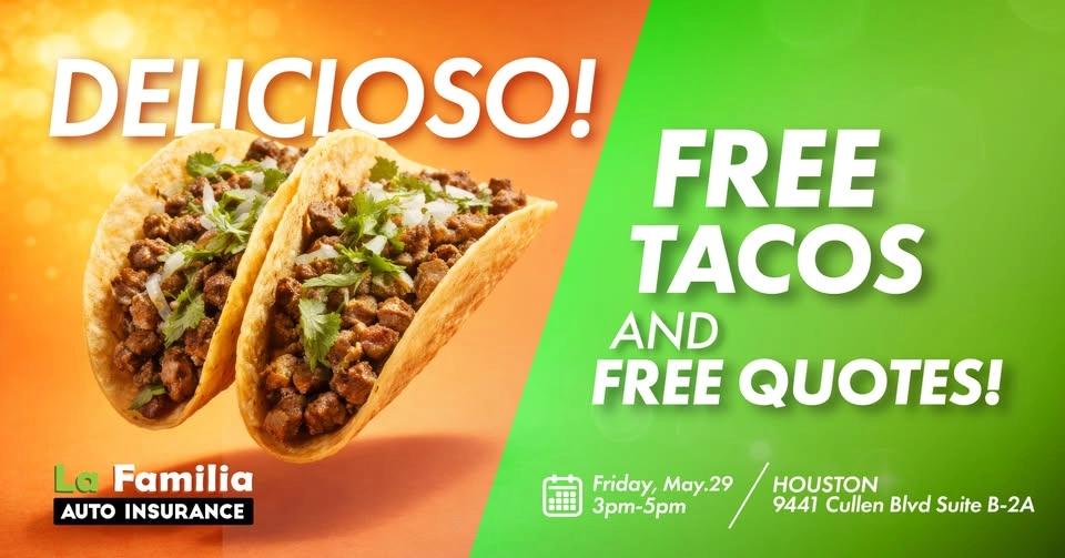 🌮🎉 Houston — Free Tacos! 🎉🌮