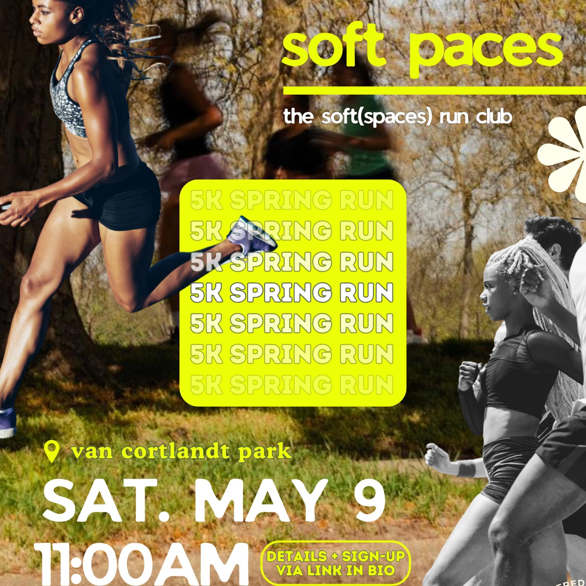SOFT PACES – soft(spaces) run club: 5k spring run 🌷