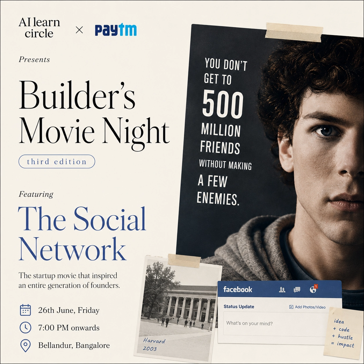 Builders Movie Night: The Social Network