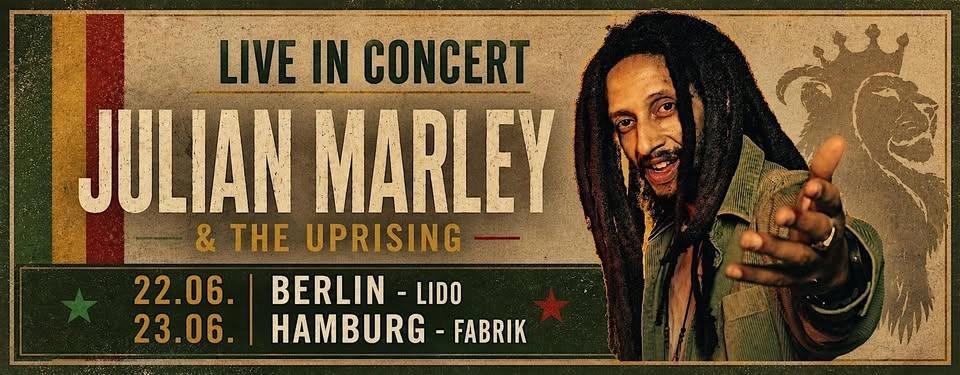 Julian Marley & The Uprising am 22.06.2026 in Berlin @ Lido