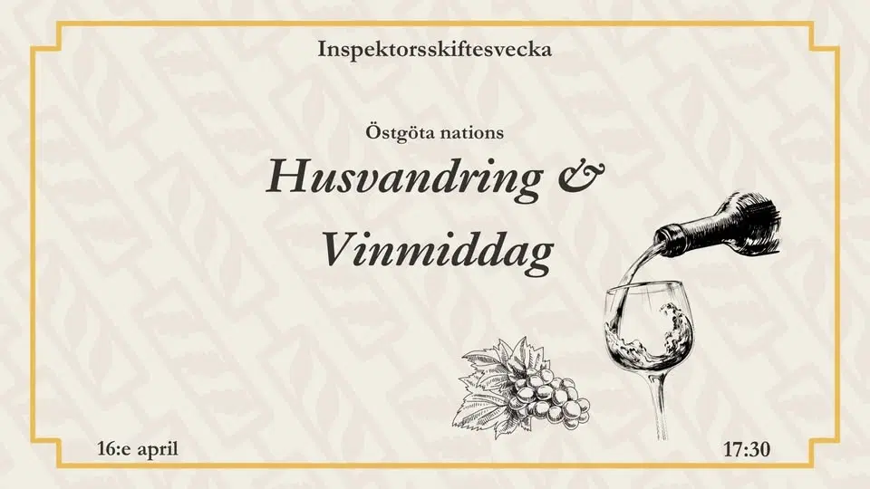 Vinmiddag på Östgöta nation