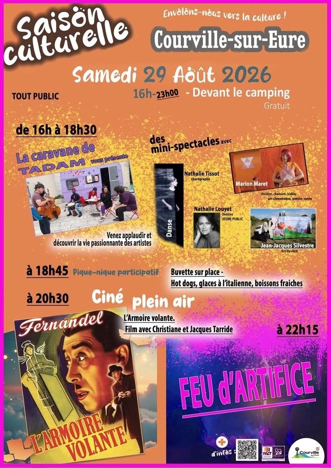 Spectacles, ciné plein air et feu d'artifice