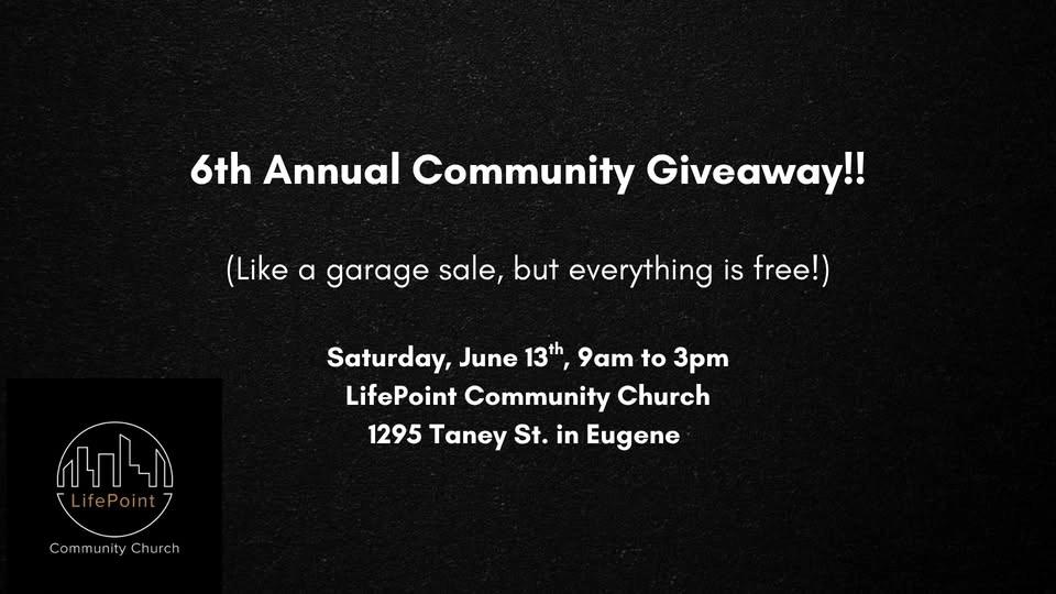 6th Annual Community Giveaway!!