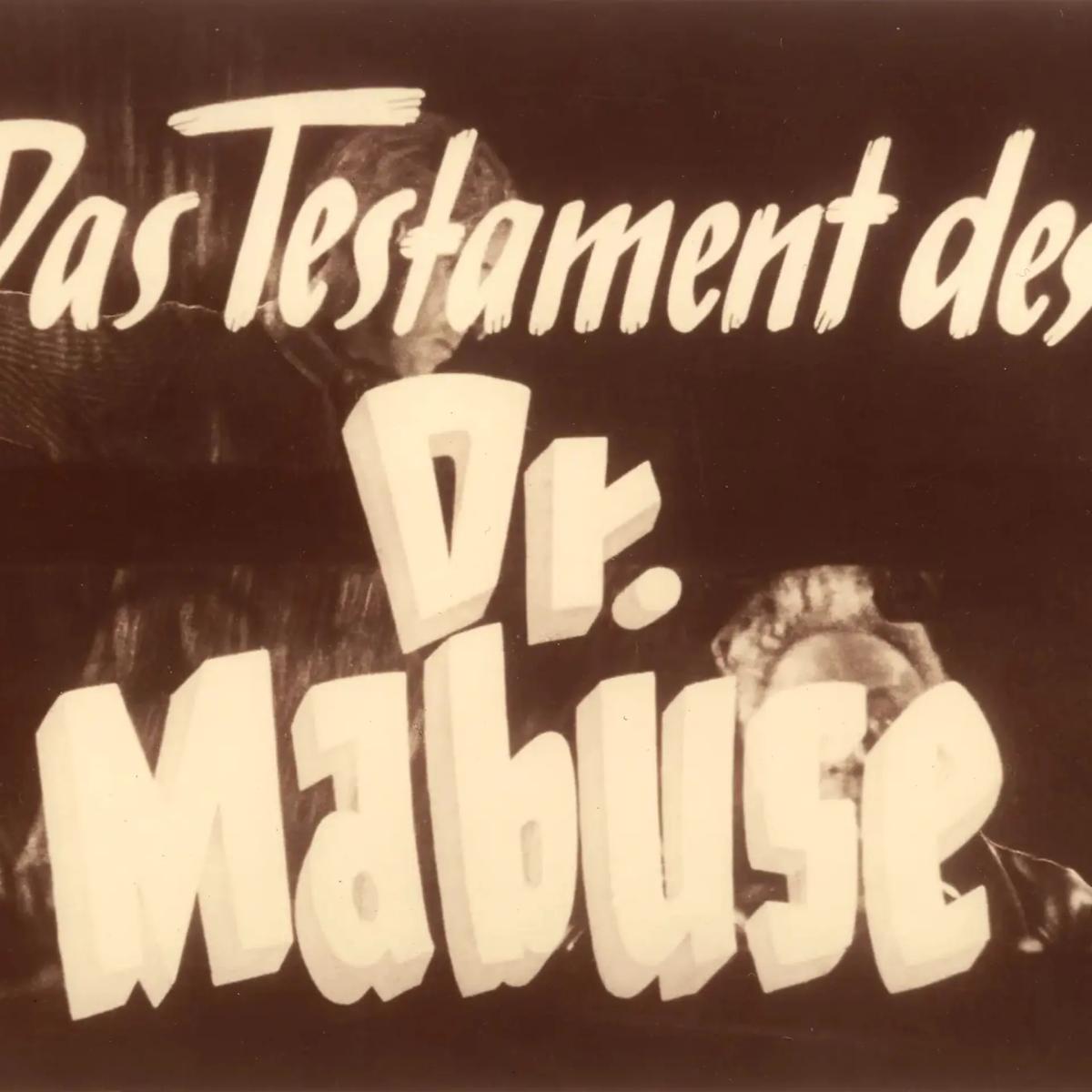 Film Screening: The Testament of Dr. Mabuse (Das Testament des Dr. Mabuse)