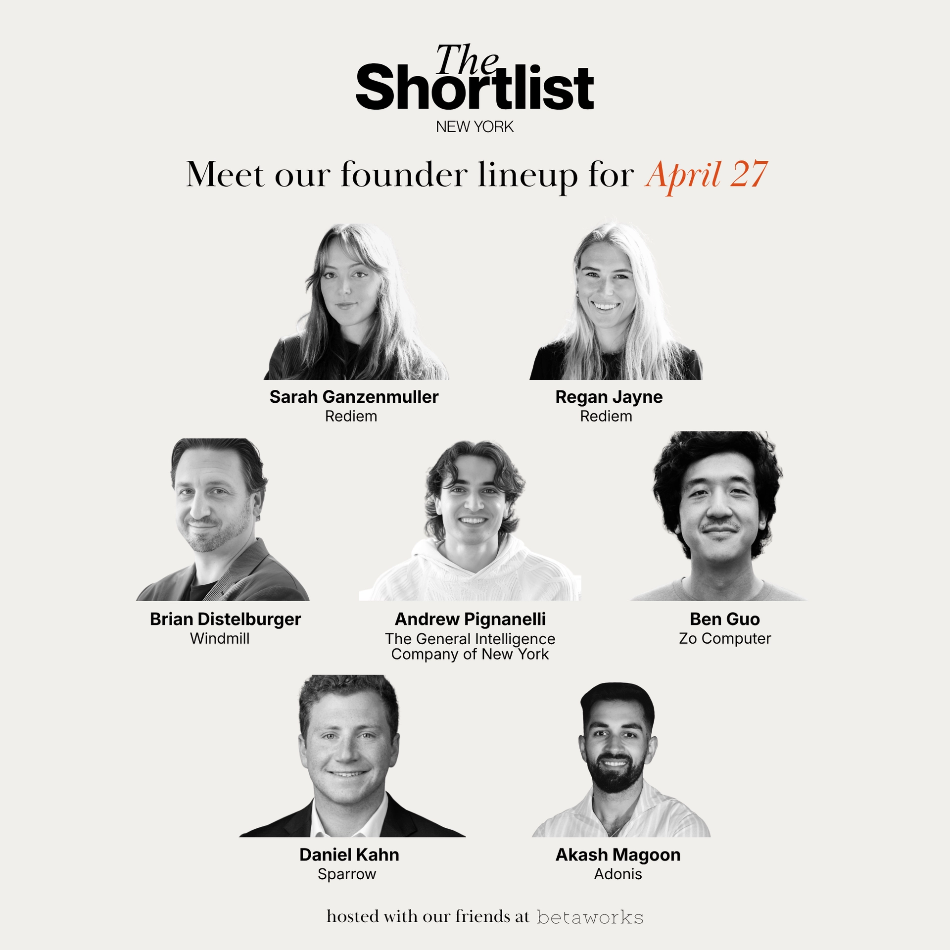 The Shortlist: April Founder Showcase
