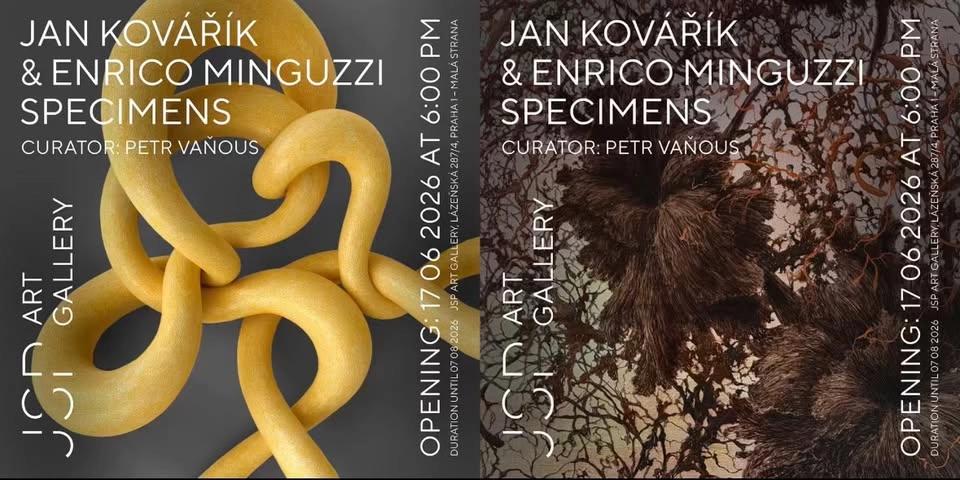 Vernisáž výstavy: SPECIMENS - Jan Kovářík & Enrico Minguzzi