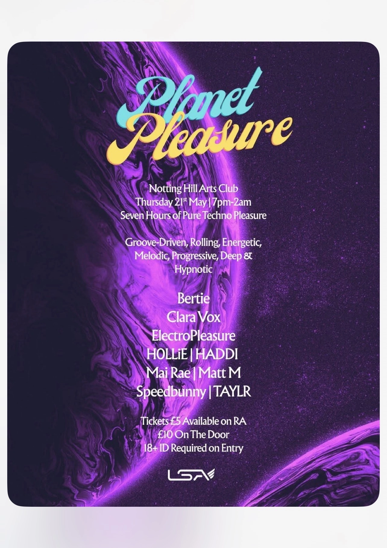 Planet Pleasure Electronic Club Nights