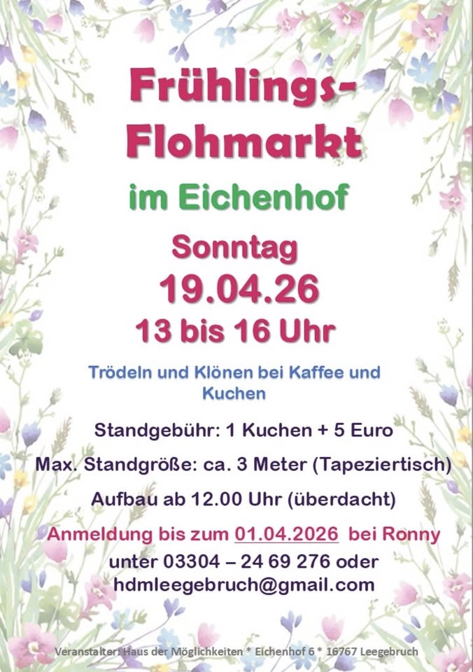 Frühlings-Flohmarkt im Eichenhof 🌸