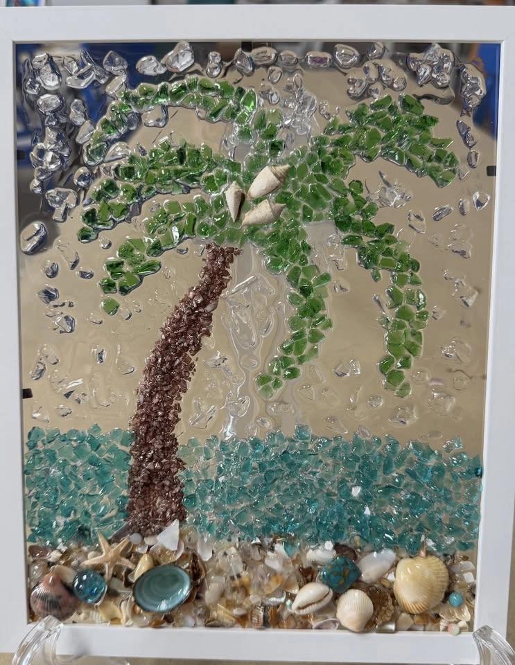 Palm Tree Resin & Crushed Glass Workshop