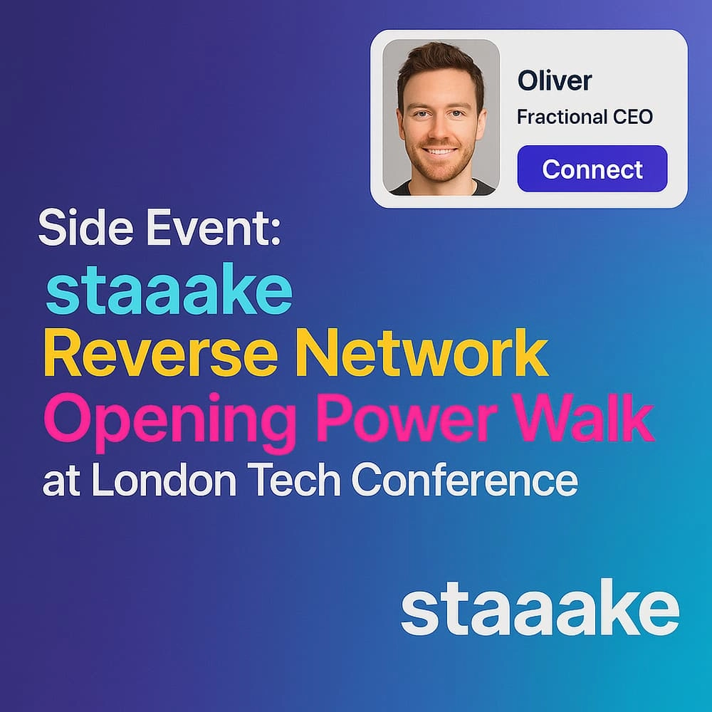 Side Event: staaake Reverse Network Opening Power Walk at London AI/Tech Conference