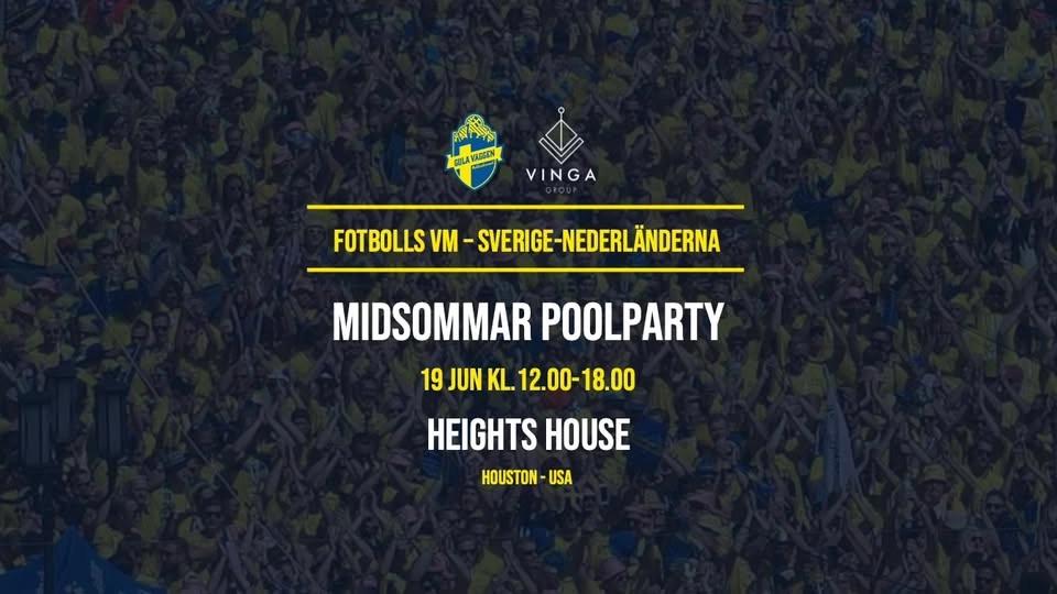 GV och Vingas Midsommar Poolparty i Houston