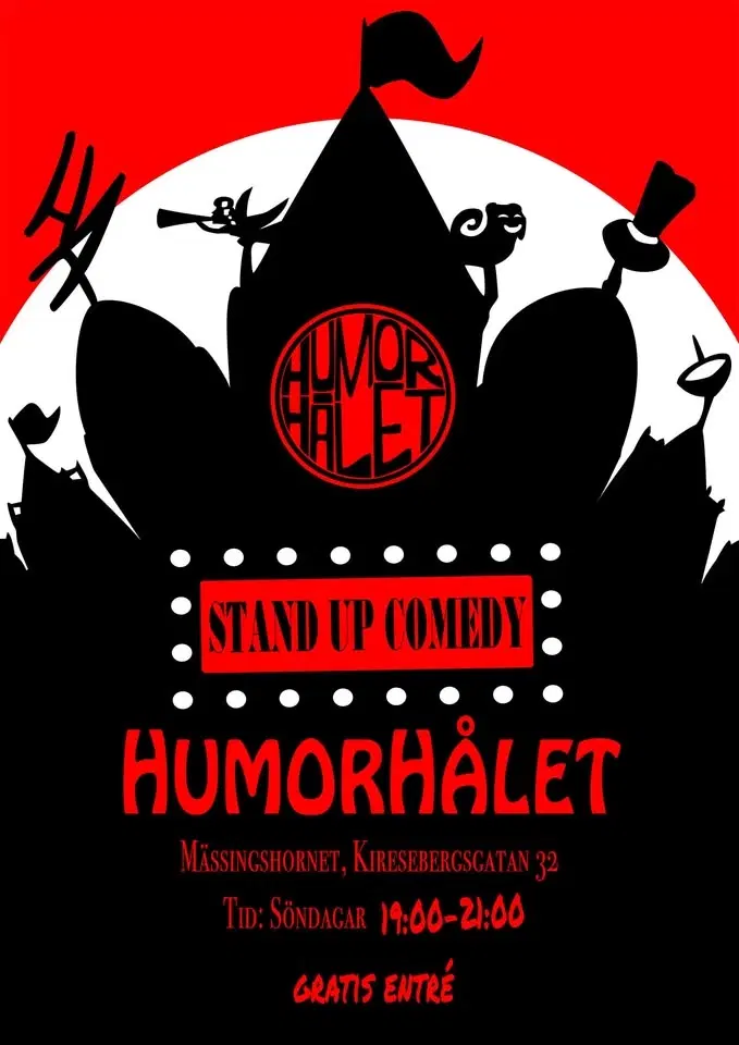 Humorhålet standup söndagar på Mässingshornet