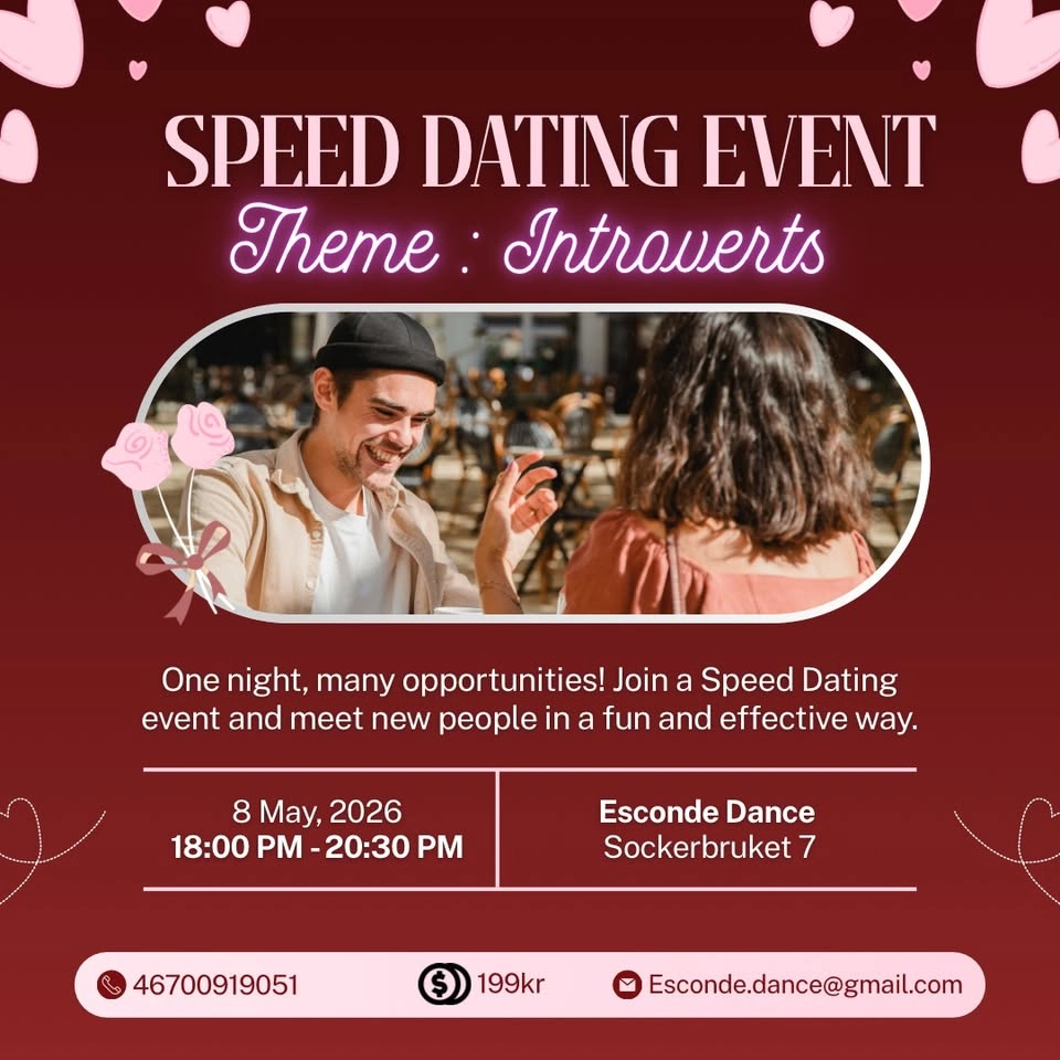 Speed Dating in Gothenburg (For Ages 25-35) - Theme Introvertsđđ·