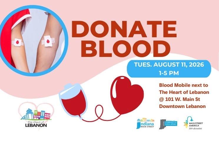 Downtown Lebanon Blood Drive - August 11th 1-5pm