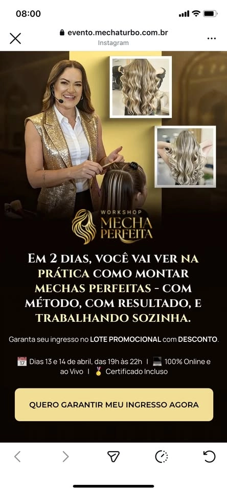 Curso de mechas aperfeiçoamento