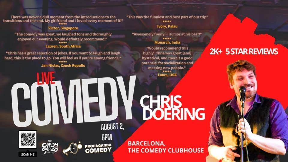 EXPATs in Barcelona: English Stand Up Comedy Showcase with Chris Doering - Life is Hilarious