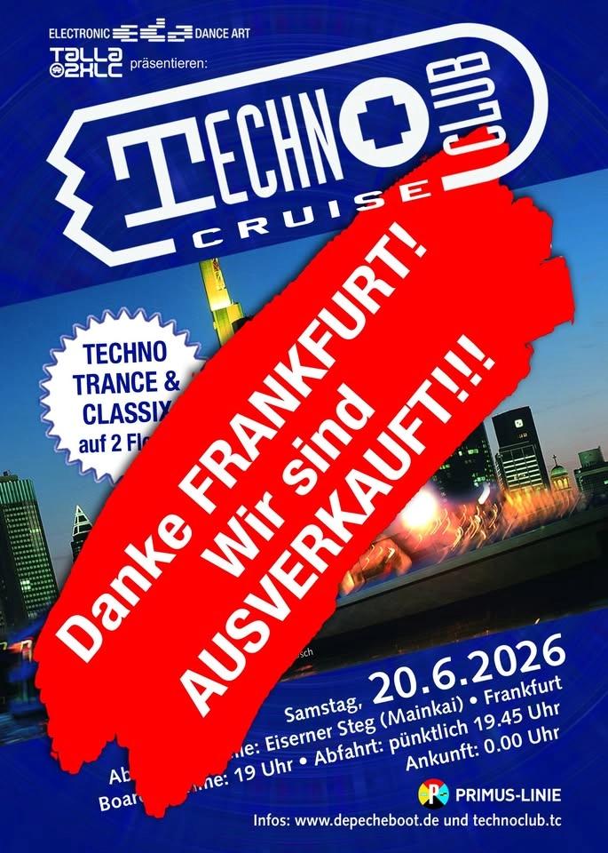 AUSVERKAUFT - TechnoclubCruise 2026 mit Talla 2XLC and more - 2 Floors