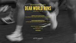 DEAR WORLD RUNS: Social Run - run the city. meet the world.