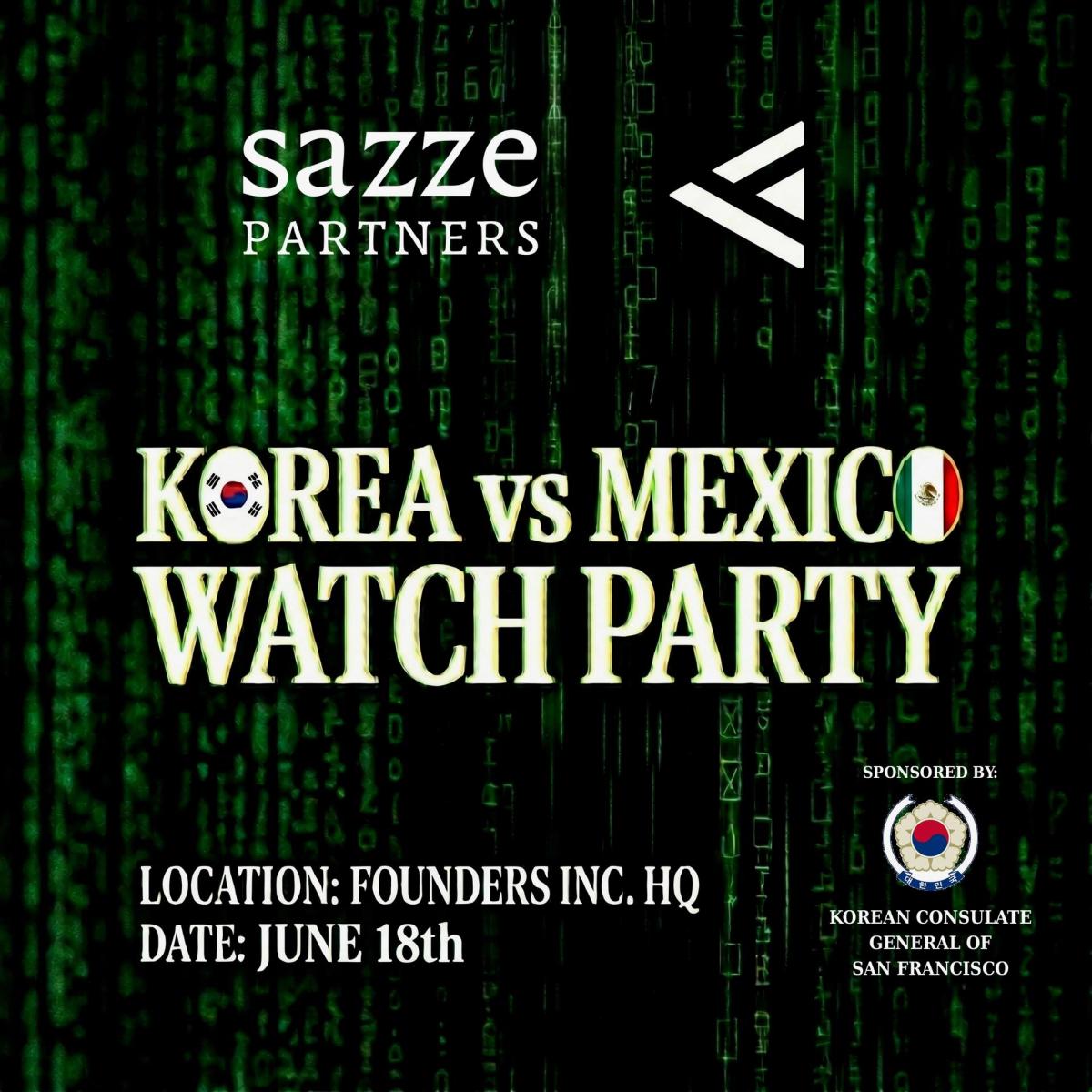 Korea vs. Mexico: Founders Watch Party