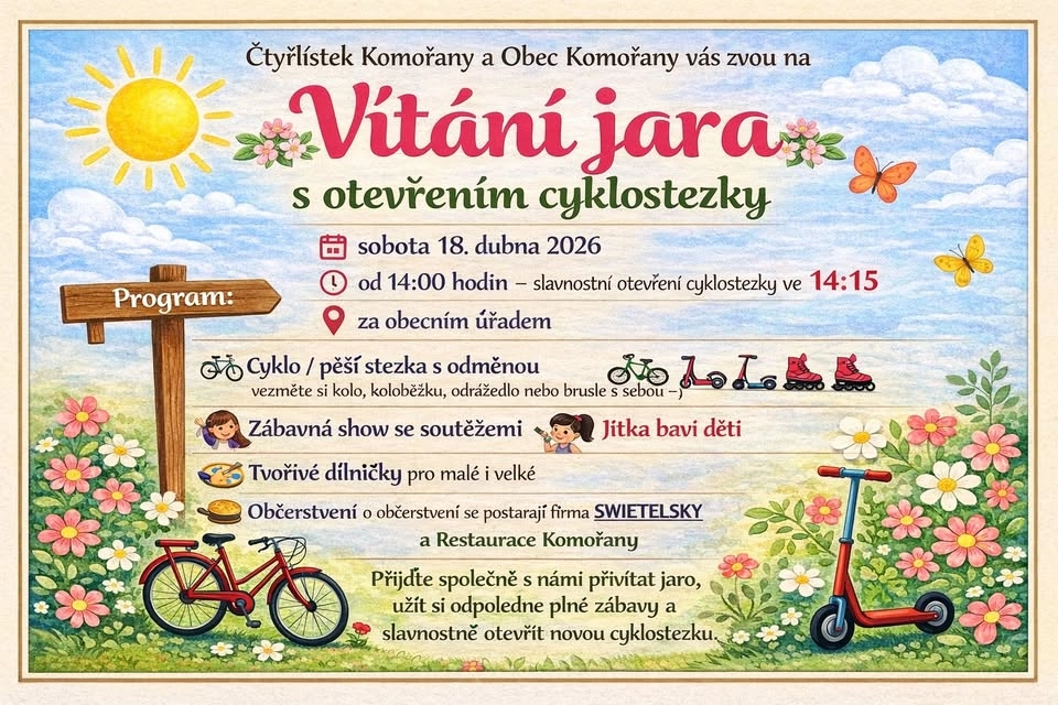 Vítání jara s otevřením cyklostezky🚲🛴🍺🌞