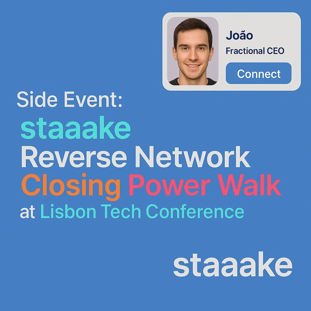 Side Event: staaake Reverse Network Closing Power Walk at Lisbon AI/Tech Conference