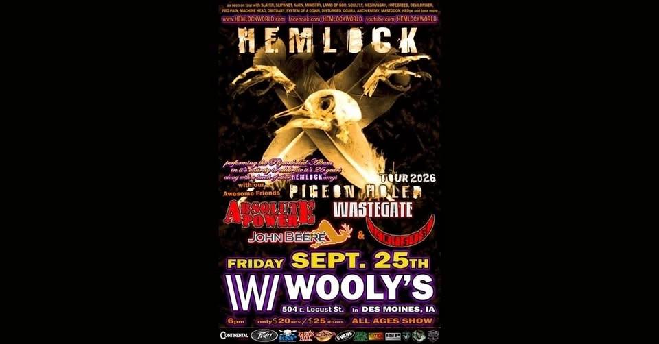 Hemlock with Absolute Power, John Beere, Waste Gate, Crisis Child at Wooly's