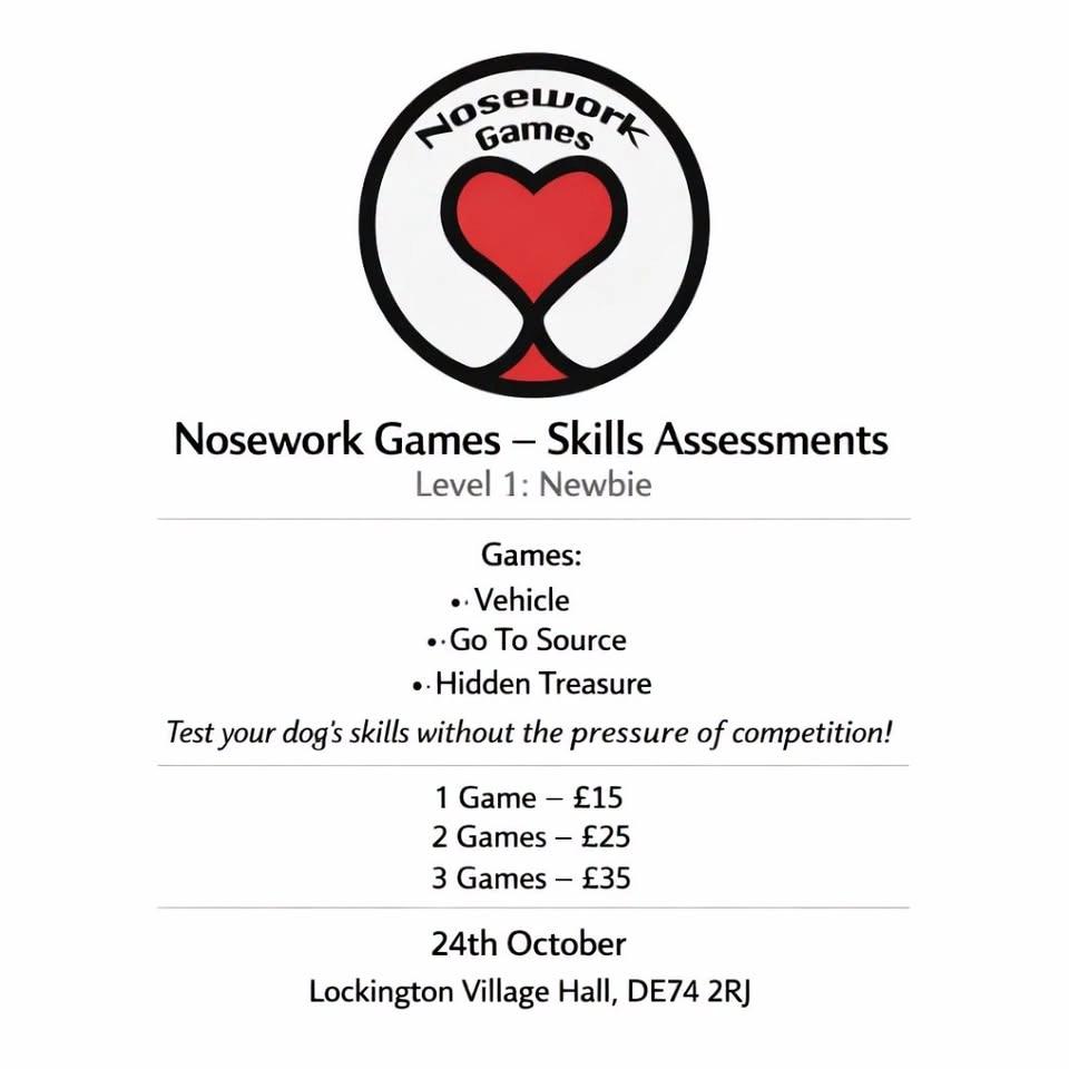 Nosework Games Skills Assessments
