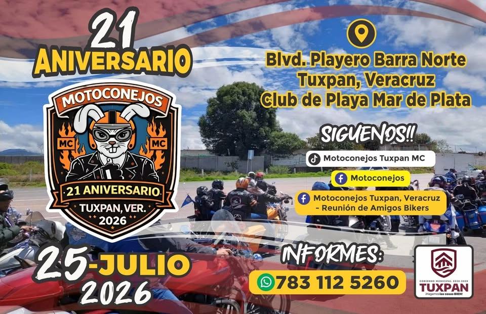 21 ANIVERSARIO CLUB MOTOCONEJOS TUXPAN, VERACRUZ