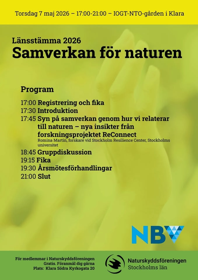 Länsstämma Stockholm 2026: Samverkan för naturen