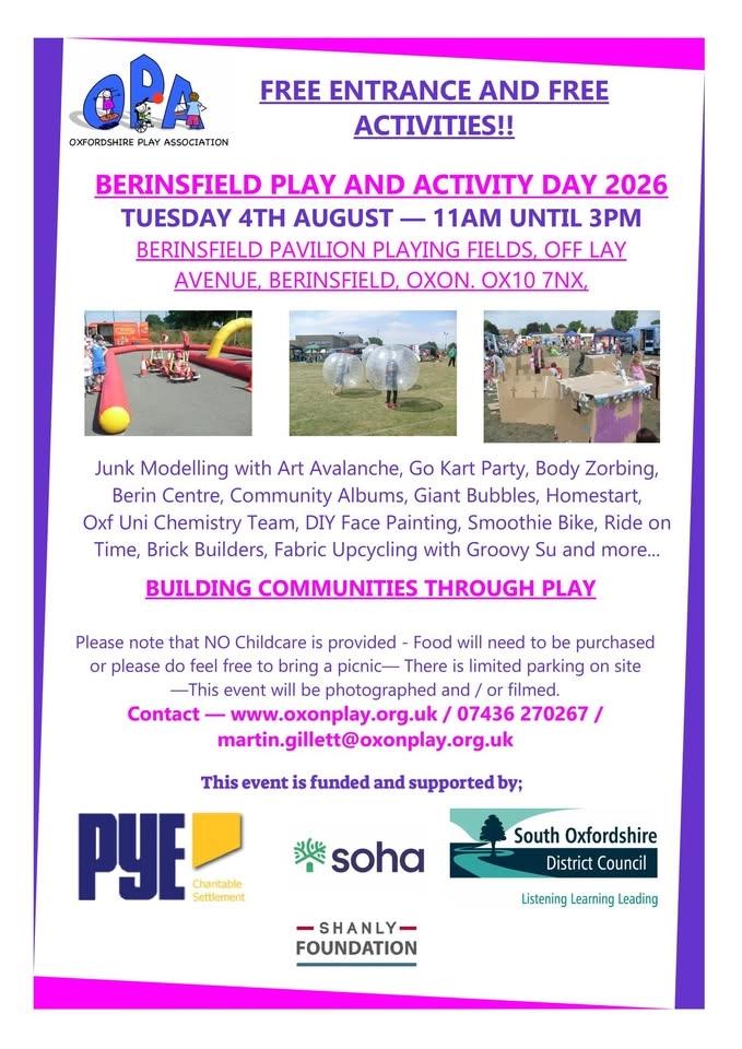 Berinsfield Play & Activity Day 2026