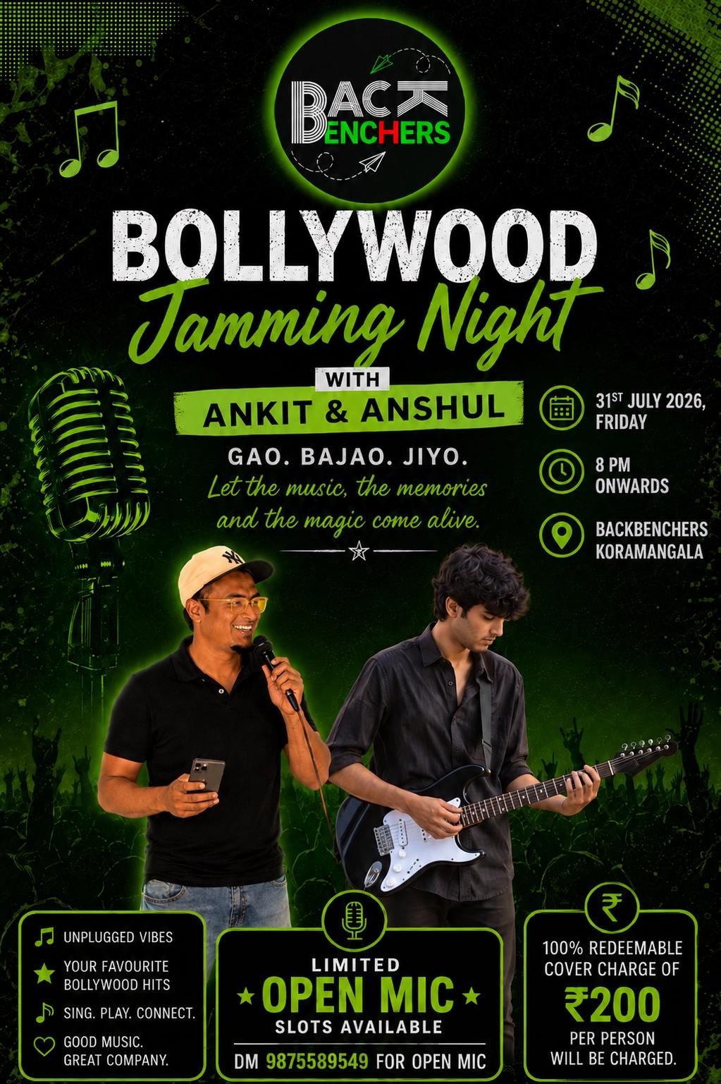 Bollywood Jamming Night at Backbenchers, Koramangala
