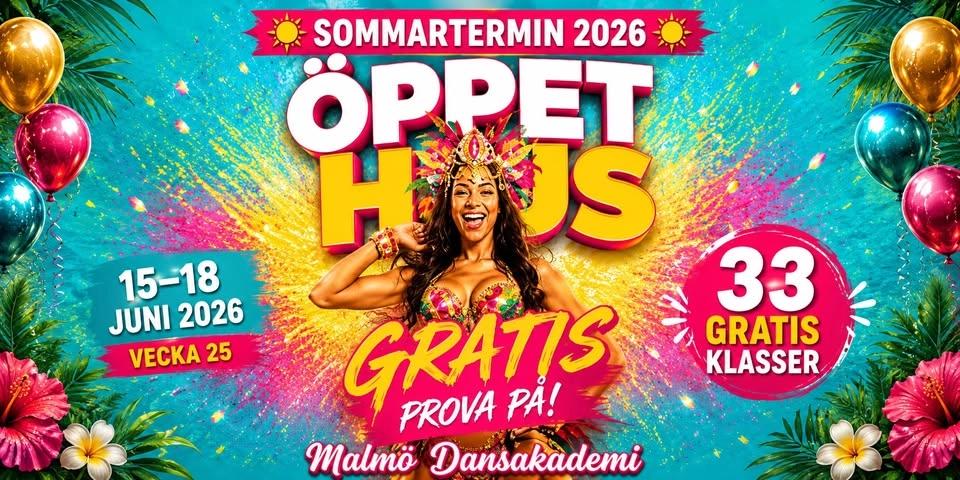 Gratis prova på 33 danskurser | ÖPPET HUS på Malmö Dansakademi! 💃🎈