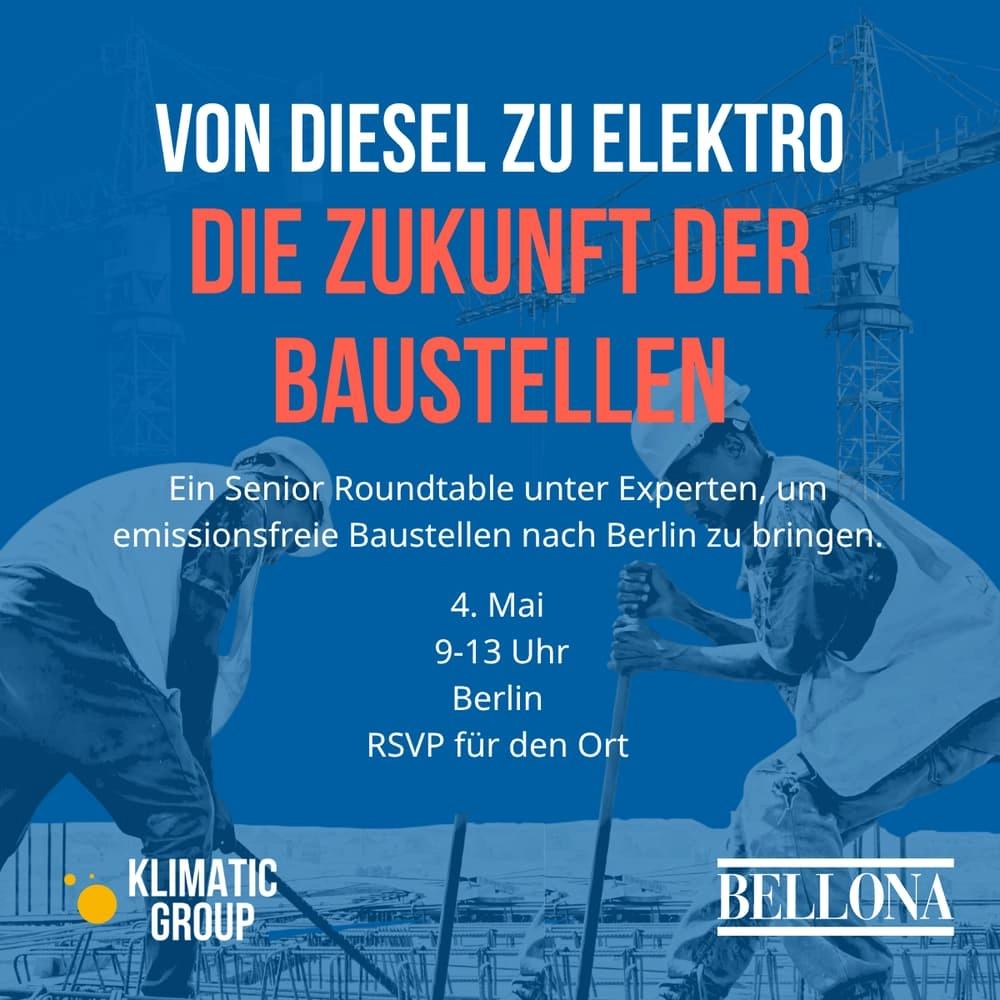 Von Diesel zu Elektro: Die Zukunft der Baustellen