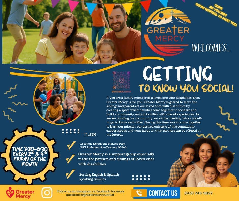 Getting to know you Social every 2nd & 4th Friday of the month