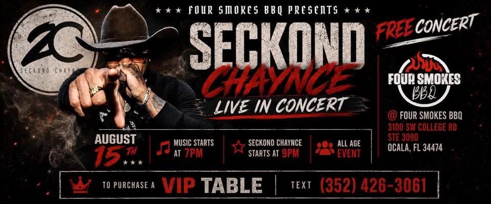 Seckond Chaynce LIVE at Four Smokes BBQ (FREE)