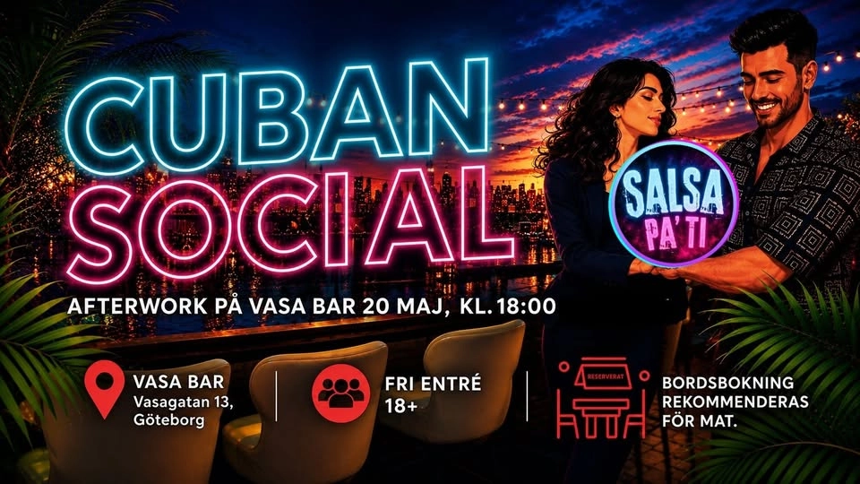 Bienvenidos a Salsa Pa’ Ti Afterwork på Vasa Bar (Fri entré)
