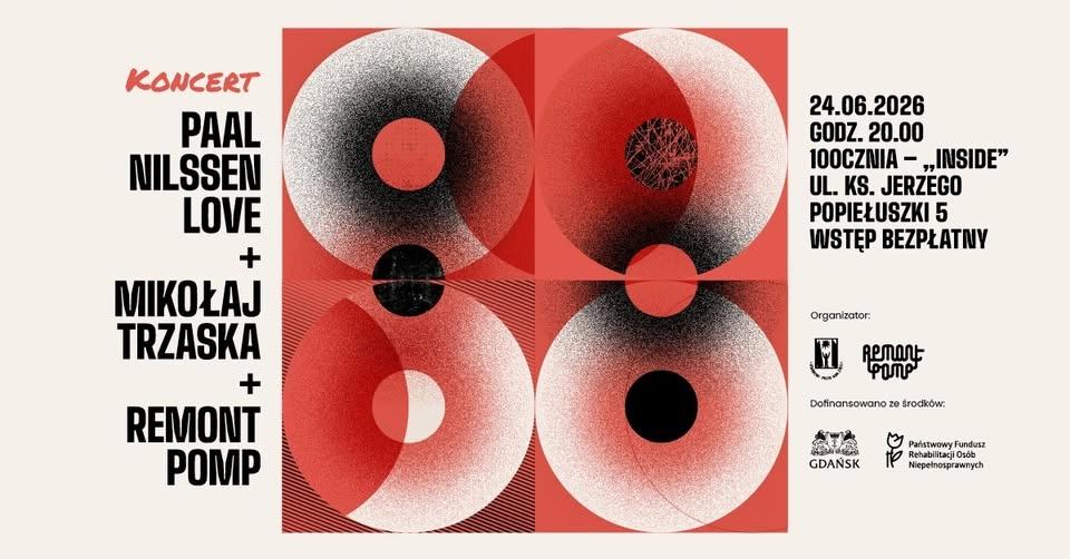Koncert Paal Nilssen Love + Mikołaj Trzaska + Remont Pomp // 100cznia