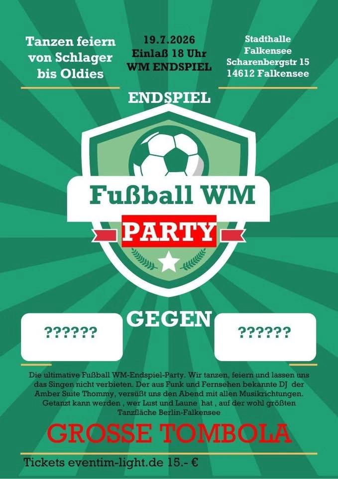 Fußball WM-ENDSPIELPARTY MIT DJ TOMMY AUS DER AMBERSUITE, 3 LED -Wände