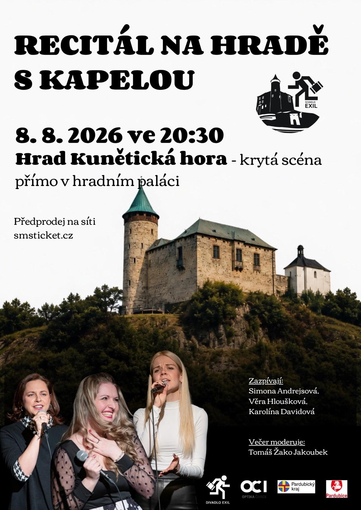 Recitál s kapelou na Kunětické hoře