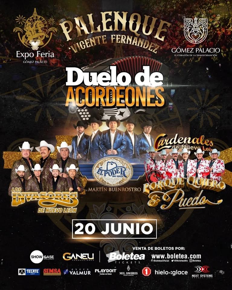 Duelo de Acordeones en Palenque Gómez Palacio