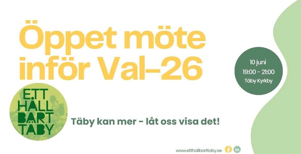 Öppet möte inför Valet 2026