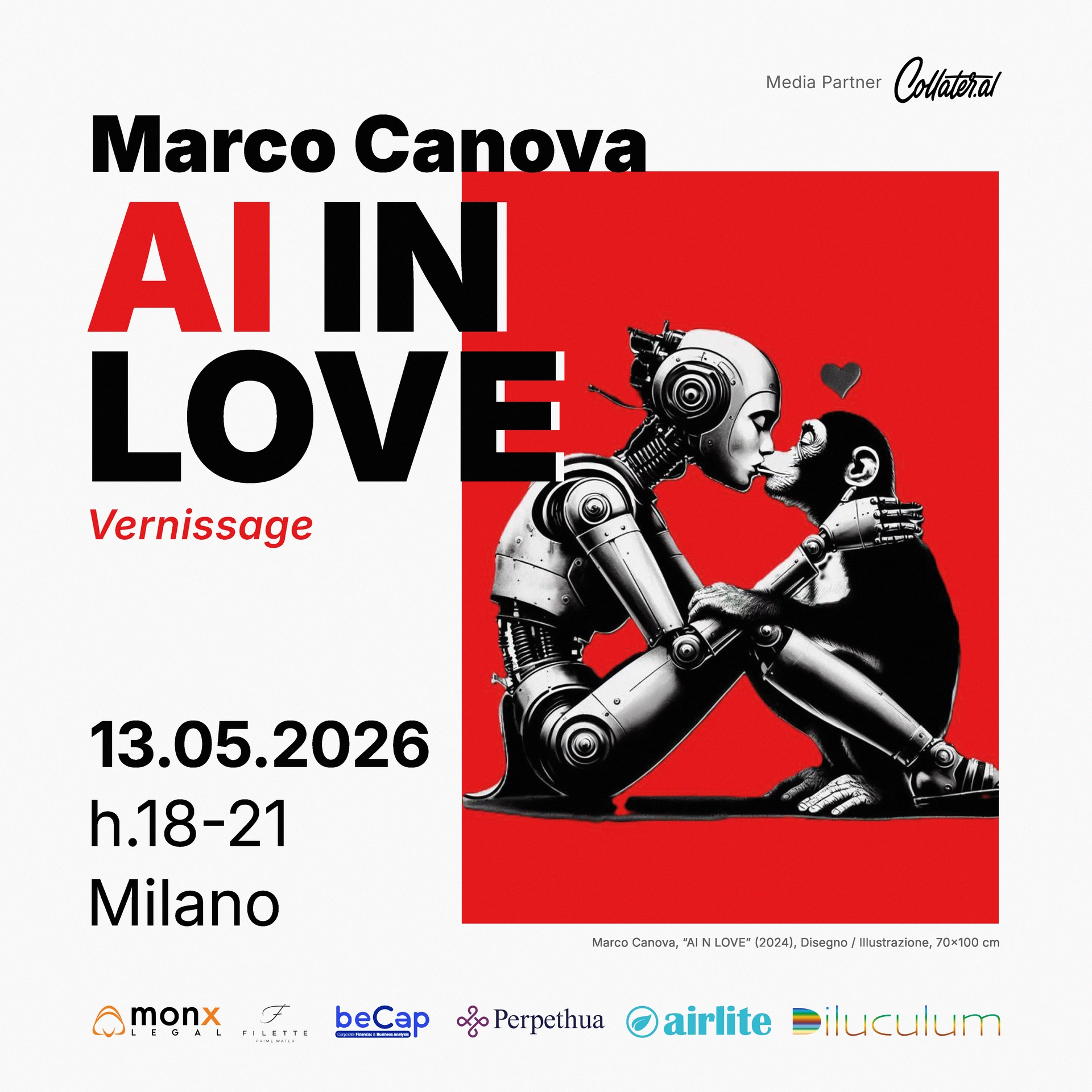 Vernissage | “AI IN LOVE” di Marco Canova