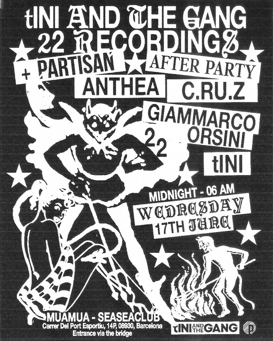 tINI AND tHE GANG x 22Recordings x Partisan - After Party
